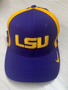 Nike Dri-Fit LSU Purple and Gold Embroidered Logo Cap